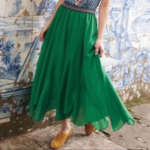 Anthropologie whimsical Maxi Skirt